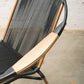 Solido Black Rocking Chair with Copper Frame – Modern Indoor & Outdoor Teak Rocker