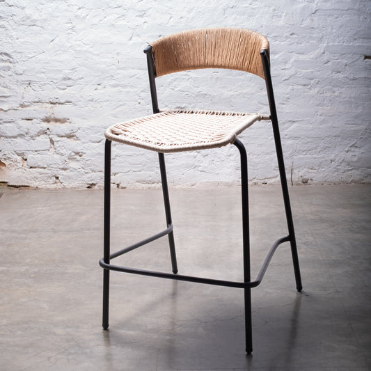 Maye Counter Stool – Handwoven Danish Cord & Cabuya Seat