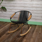 Solido Black Rocking Chair with Copper Frame – Modern Indoor & Outdoor Teak Rocker