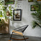 La Purohierro Rocking Chair Beige– Indoor & Covered it outdoor Use, Minimalist Tropical Design