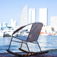 Solido Modern Rocking Chair White – Indoor & Outdoor Rocker Recliner for Timeless Comfort